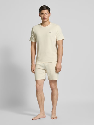 BOSS Regular Fit Sweatshorts aus Baumwoll-Mix Offwhite 1