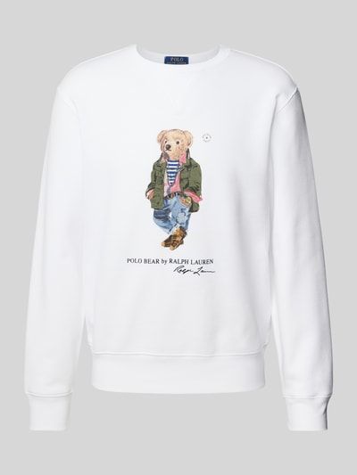 Polo Ralph Lauren Sweatshirt mit Label-Print Weiss 2