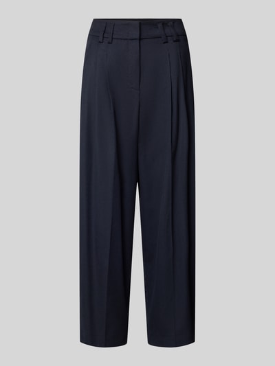 Produktfoto, dunkelblaue Regular Fit Weite Hose mit Viskose-Woll-Anteil Modell 'MAYLA' von Raffaello Rossi, Damen Weite Hose von Raffaello Rossi