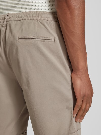 Profuomo Bermudas in unifarbenem Design mit Tunnelzug Beige 3