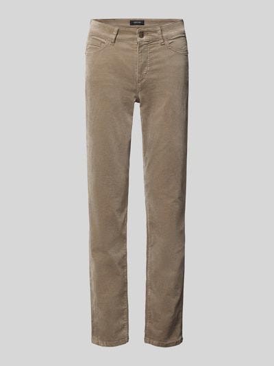 Marc Cain Schmale Hose aus Baumwoll-Mix mit Modal Anteil Modell 'SILEA' Taupe 1