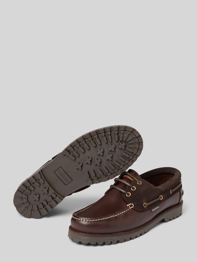 Barbour Schnürschuhe aus echtem Rindsleder Modell 'DECK BOAT' Dunkelbraun 4