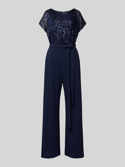 Swing Jumpsuit mit Paillettenbesatz Marine 2