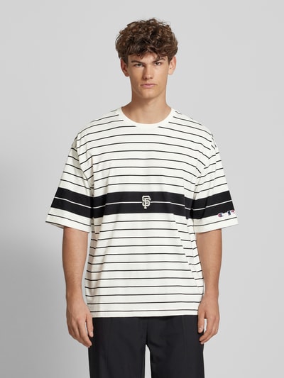 CHAMPION Oversized T-Shirt mit Label-Stitching Offwhite 4