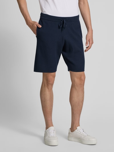 Christian Berg Men Sweatshorts mit Strukturmuster Marine 4