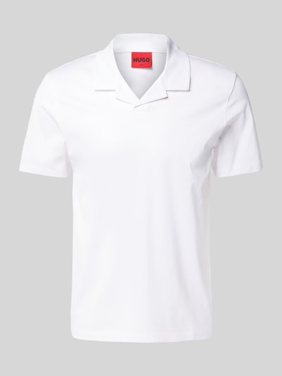 HUGO Poloshirt mit V-Ausschnitt Modell 'Dimerspolo' Weiss 2