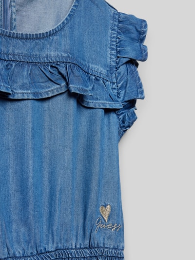 Guess Jurk van een mix van lyocell en viscose in denimlook Blauw - 2