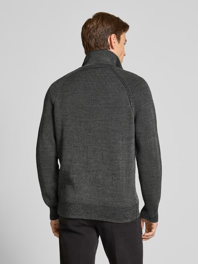 Marc O'Polo Regular Fit Sweatjacke aus Baumwoll-Mix Anthrazit 5