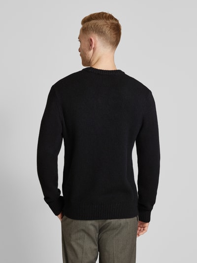 SELECTED HOMME Strickpullover mit Rundhalsausschnitt Modell 'CODY' Black 5