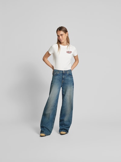 Kenzo Loose Fit Jeans mit Kontrastnähten Jeansblau 1