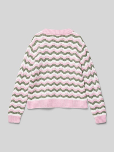 Only Pullover mit Wellenmuster Modell 'KOGLIA' Rosa 3