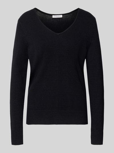 Christian Berg Woman Strickpullover aus Viskose-Mix mit V-Ausschnitt Black 2