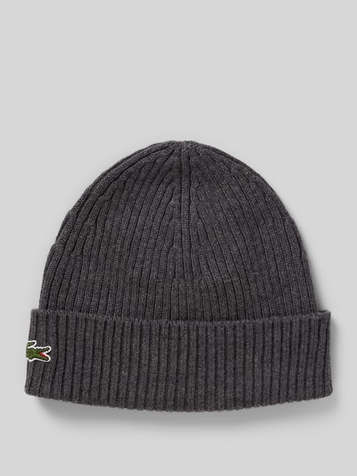 Lacoste Mütze aus reiner Wolle Anthrazit 1