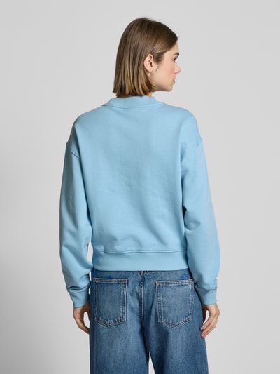 Hugo Blue Sweatshirt mit Label-Detail Modell 'Delessa' Rauchblau 5