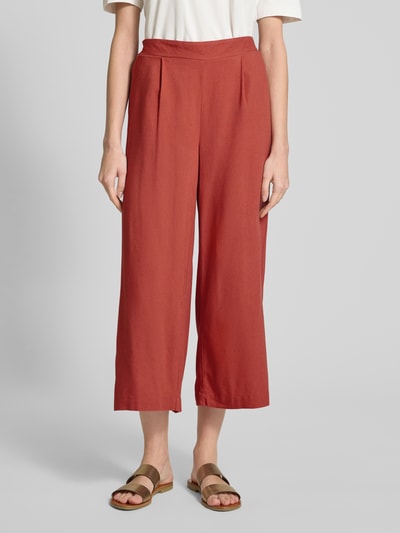 Vero Moda Loose fit culotte van een mix van viscose en linnen, model 'MYMILO' Lichtrood - 4