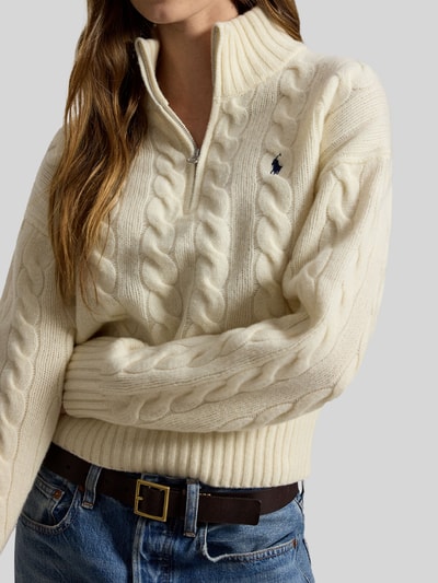 Polo Ralph Lauren Regular Fit Troyer aus Woll-Mix Sand 3