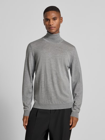 BOSS Regular fit coltrui van pure scheerwol, model 'MUSSO' Lichtgrijs - 4