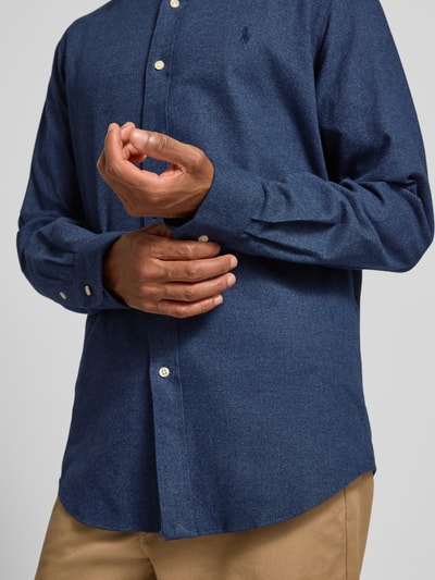 Polo Ralph Lauren Koszula casualowa o kroju custom fit z wyhaftowanym logo Ciemnoniebieski 3