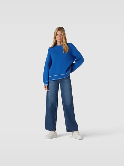 BAUM & PFERDGARTEN Oversized Pullover in Strick-Optik Blau 1