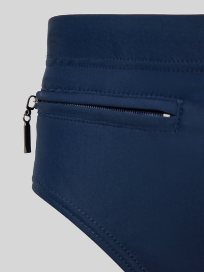 Schiesser Slim Fit Badehose mit Reißverschlusstasche Marine 2