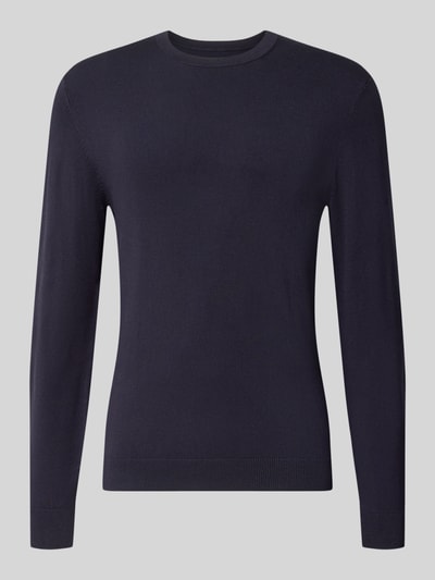 MCNEAL Strickpullover mit geripptem Rundhalsausschnitt Marine 1