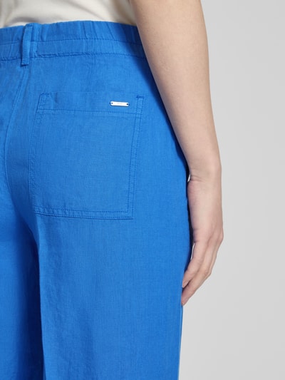 Brax Straight Leg Leinenhose mit verkürztem Schnitt Blau 3
