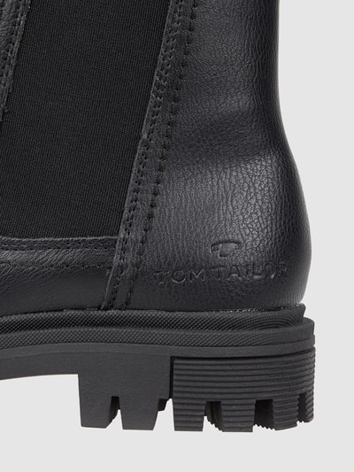 Tom Tailor Boots in Leder-Optik Schwarz 2