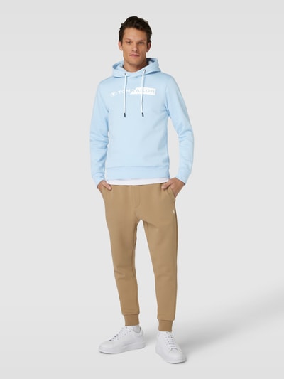 Tom Tailor Hoodie mit Label-Print Hellblau 1