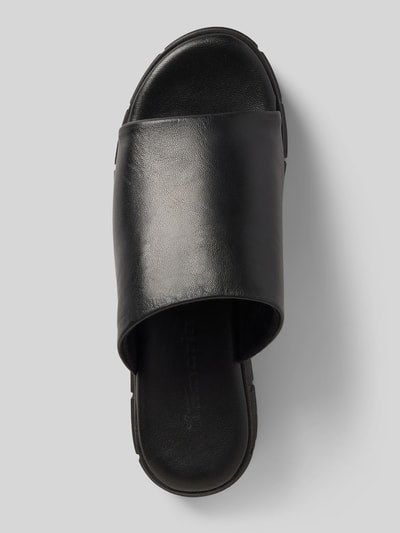 Tamaris Slides aus Leder mit Plateausohle Black 3