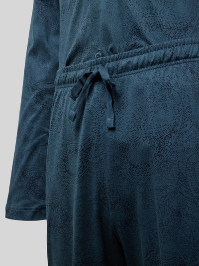 Schiesser Pyjama mit Knopfleiste Jeansblau 2