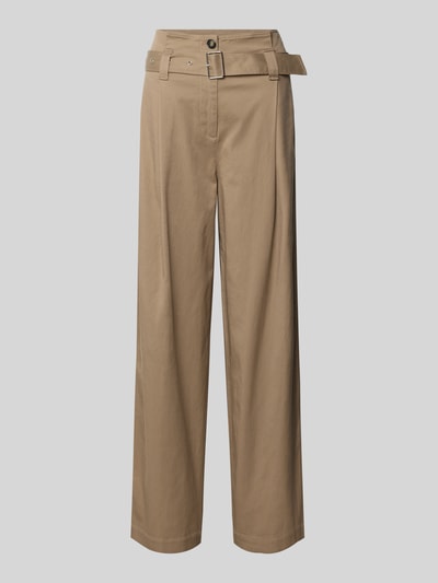 Marc O'Polo Regular Fit Weite Hose mit integriertem Gürtel  Sand 2