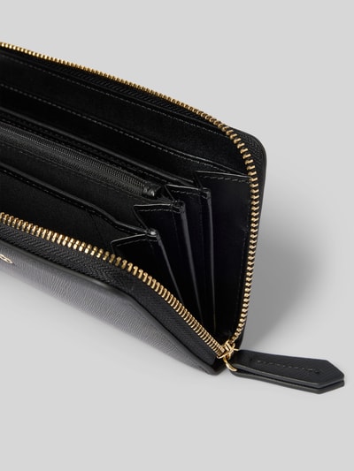 VALENTINO BAGS Portfel z detalem z logo model ‘ZERO’ Czarny 3