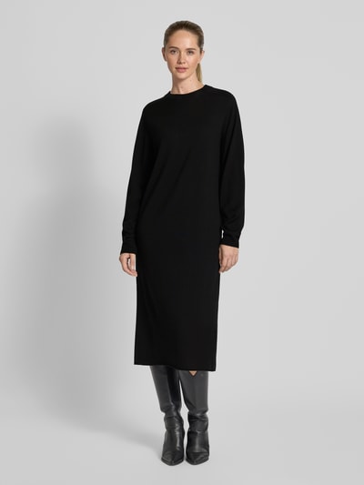 Drykorn Relaxed fit midi-jurk van zuivere scheerwol, model 'Rimone' Zwart - 4