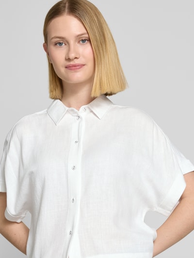 Selected Femme Relaxed Fit Bluse aus Viskose-Leinen-Mix Modell 'VIVA' Offwhite 3