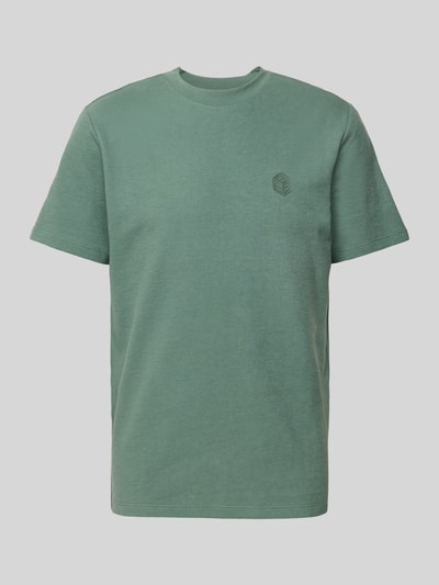 Blend T-Shirt mit geripptem Rundhalsausschnitt Oliv 2