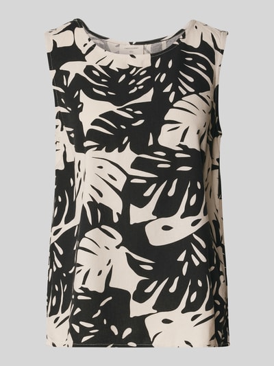 FREE/QUENT Loose Fit Blusentop aus Viskose-Leinen-Mix Modell 'LAVISCO' Black 2