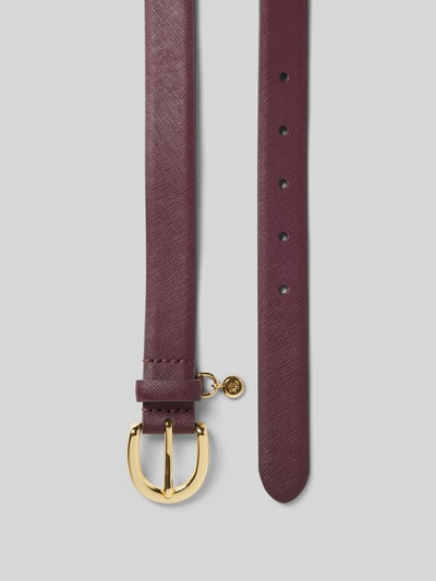 Lauren Ralph Lauren Leren riem met labelapplicatie Donkerrood - 3