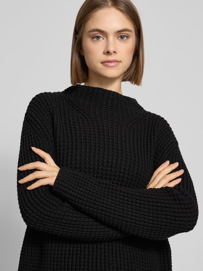 Marc O'Polo Denim Regular fit pullover met turtleneck van katoenmix Zwart - 3