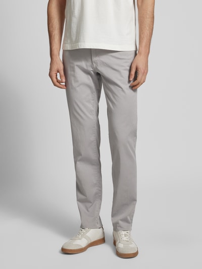 Brax Regular fit chino in 5-pocketmodel, model 'ULTRALIGHT' Lichtgrijs - 4