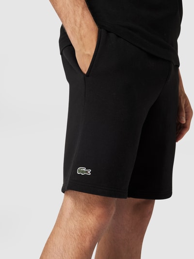 Lacoste Regular Fit Sweatshorts mit Logo Black 3