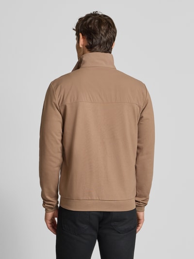 FIRE + ICE Regular Fit Sweatjacke mit Stehkragen Modell 'Dolan' Beige 5