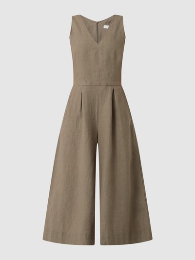 Joseph Janard Jumpsuit van linnen  Olijfgroen - 2