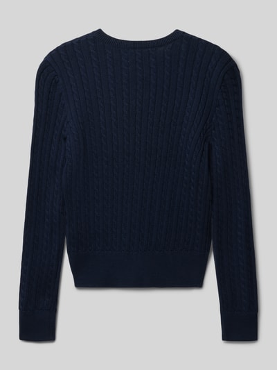 Polo Ralph Lauren Teens Strickjacke mit Zopfmuster und Label-Stitching Marine 3