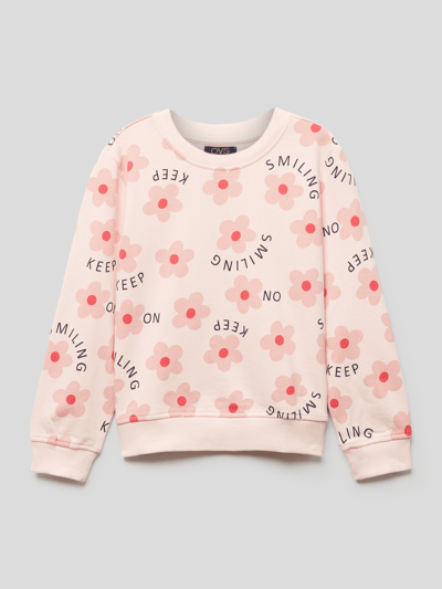 OVS Sweatshirt mit Rundhalsausschnitt und Allover-Print Rosa 1