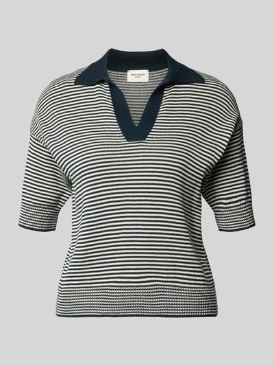 Produktfoto, Regular Fit gebreid shirt van katoen model 'ALBERO' van Weekend Max Mara in zwart-wit, dames pullover