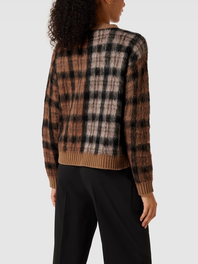 Weekend Max Mara Strickpullover mit Tartan-Karo Modell 'FERIALE' Camel 5