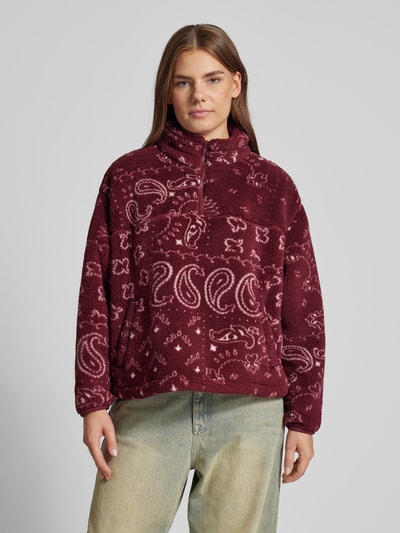 Levi's® Sweatshirt met schipperskraag, model 'CANYON' Bordeaux - 4