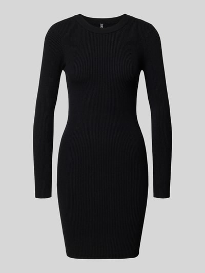 Pieces Eng anliegendes Minikleid in Ripp-Optik Modell 'MIRA NEW' BLACK 2