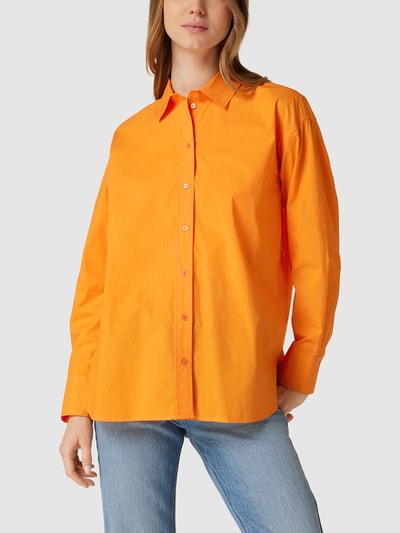 Jake*s Collection Overhemdblouse met sportmanchetten Oranje - 4