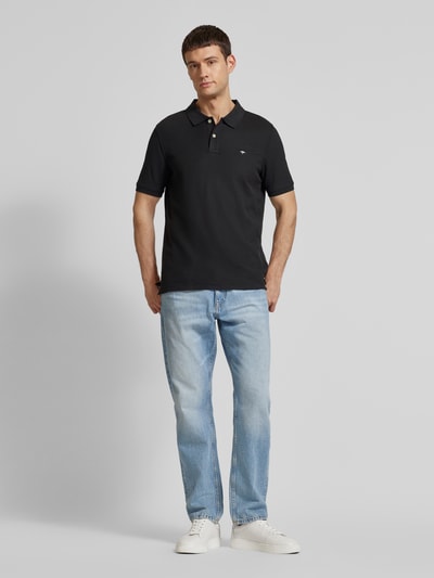 Fynch-Hatton Regular Fit Poloshirt mit Label-Stitching Black 1